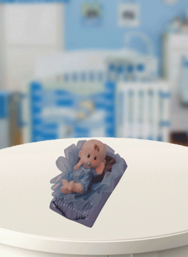 Uykucu Mavi Bebek - Tekli(erkek bebek çikolatası)