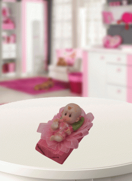 Uykucu Pembe Bebek - Tekli(kız bebek çikolatası)