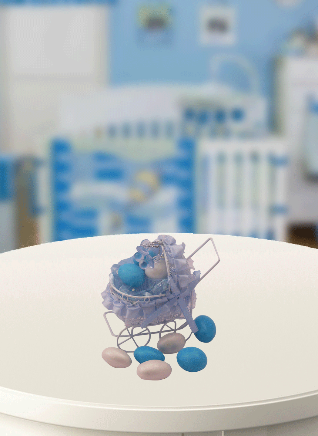 Bebeğimin Mavi Arabası(erkek bebek şekeri)